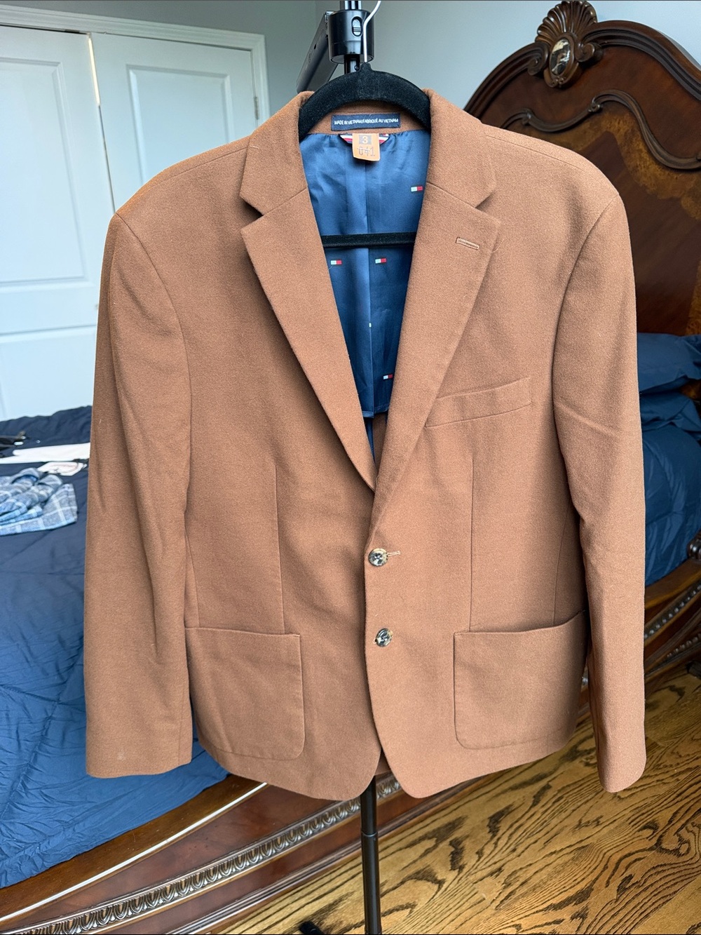 Tommy Hilfiger Camel Brown Two-Button Sport Coat Blazer